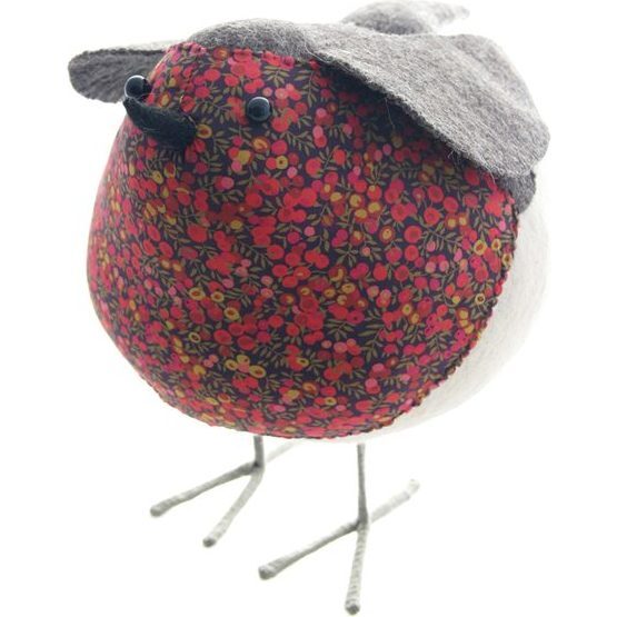 XL Robin, Red Liberty Print - Accents - 1