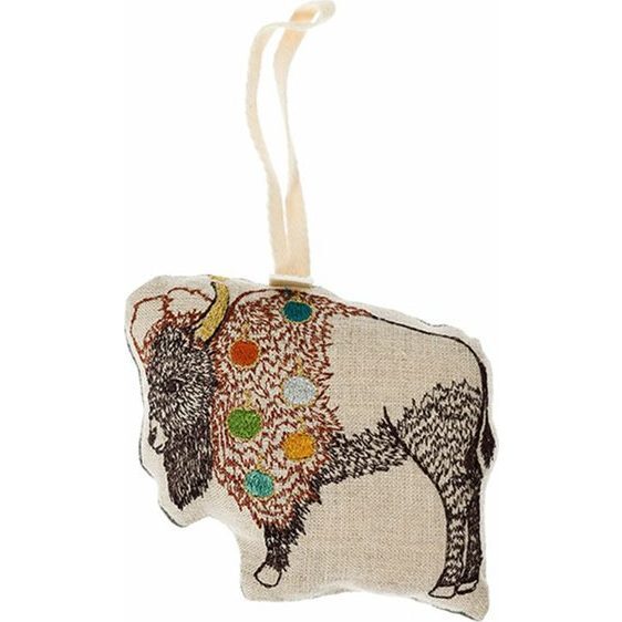 Bison with Bells Ornament