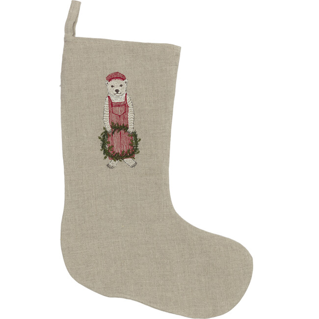 Train Conductor Bear Small Stocking - Stockings - 1