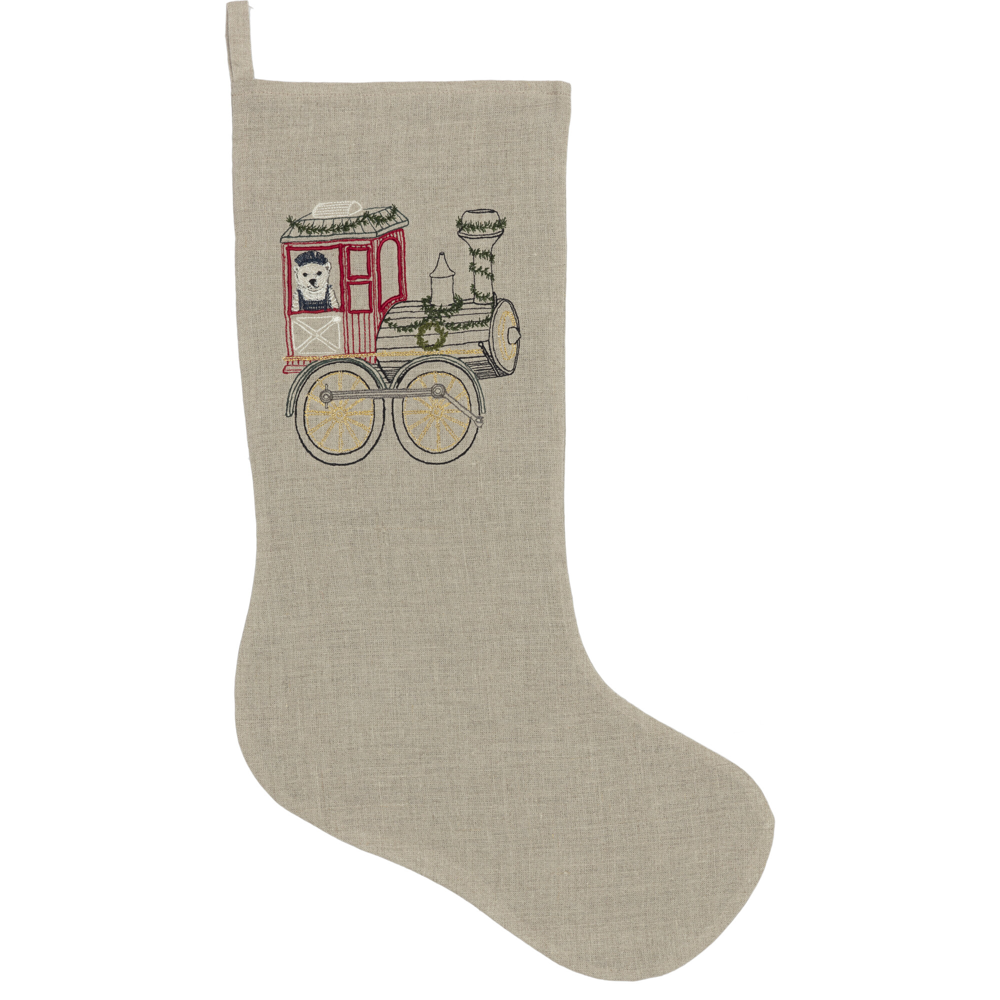 Christmas Train Large Stocking - Coral + Tusk Stockings & Tree