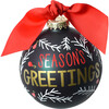 Season's Greetings Ball Ornament, Green - Ornaments - 1 - thumbnail