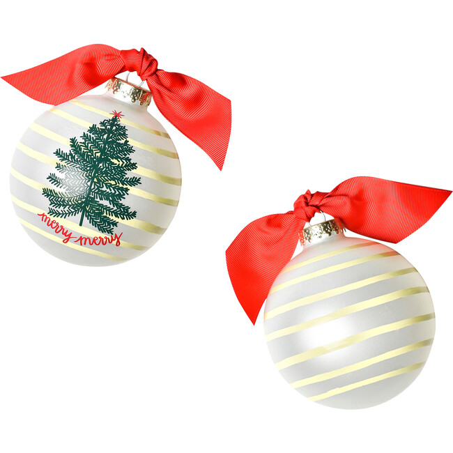 Merry Tree Glass Ornament - Ornaments - 1