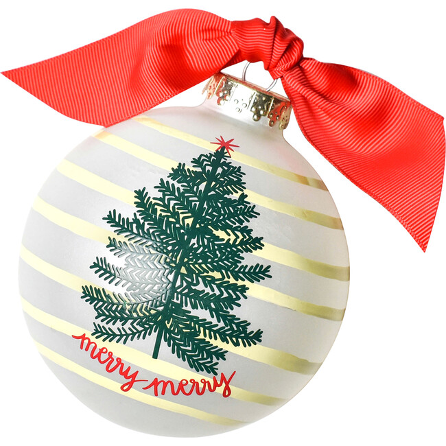 Merry Tree Glass Ornament - Ornaments - 2