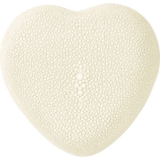 Shagreen Heart Box, Cream - Accents - 1