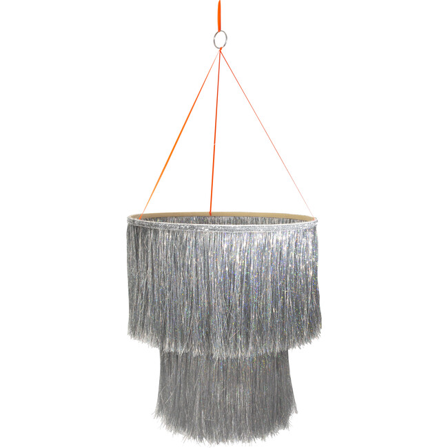 Tinsel Chandelier, Silver - Decorations - 1