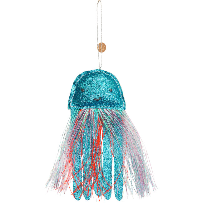 Jellyfish Ornament, Blue Glitter - Ornaments - 1