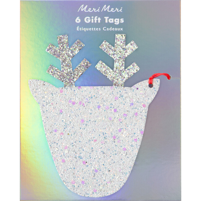 Large Glitter Reindeer Tags - Paper Goods - 1