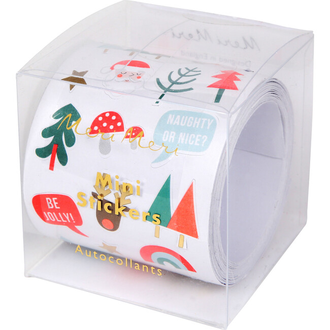 Mini Christmas Icon Sticker Roll - Favors - 1