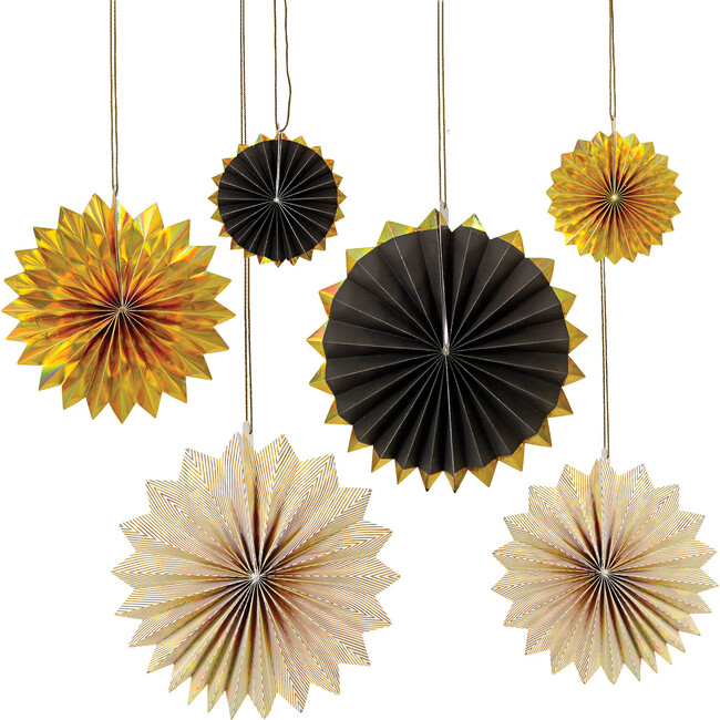 Black & Gold Pinwheels - Accents - 1