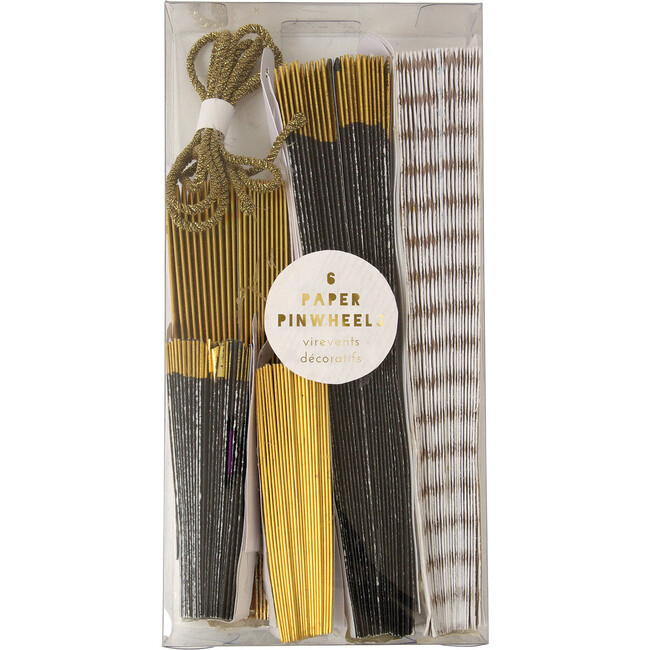 Black & Gold Pinwheels - Accents - 2