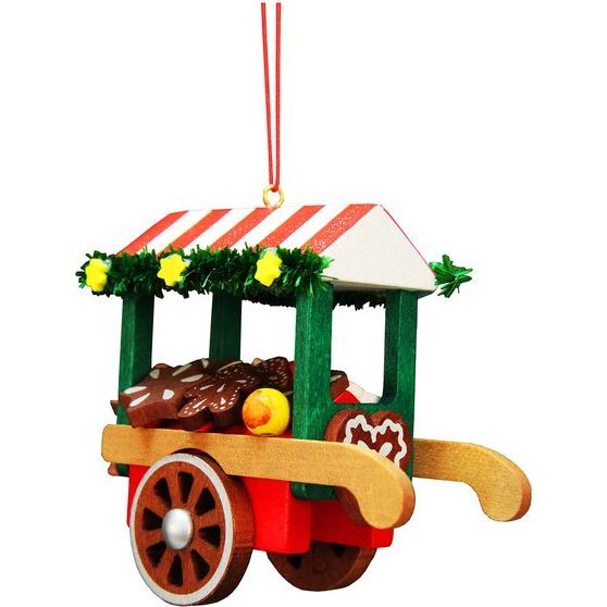 Gingerbread Cart Ornament, Multi