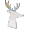 Silver Sparkle Reindeer Plates - Party - 1 - thumbnail