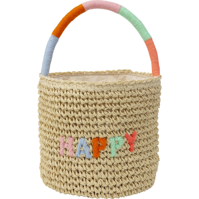 Happy Woven Straw Bag - Bags - 1