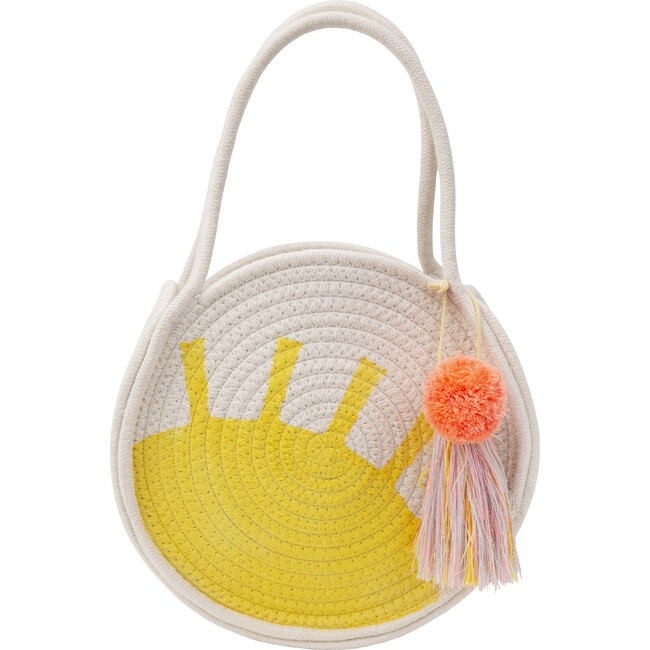 Sun Woven Cotton Rope Bag - Bags - 1
