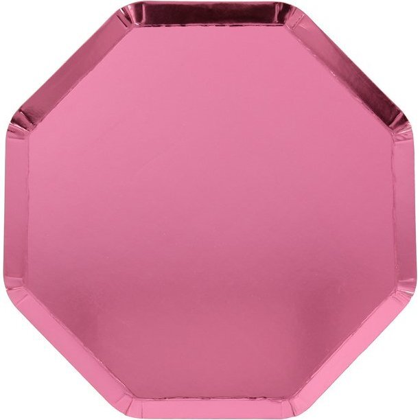 Metallic Pink Cocktail Plates - Tableware - 1
