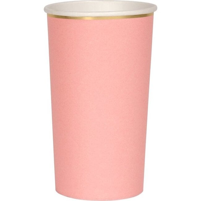 Neon Coral Highball Cups