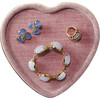 Valentina Velvet Heart Tray, Dusty Rose - Accents - 2