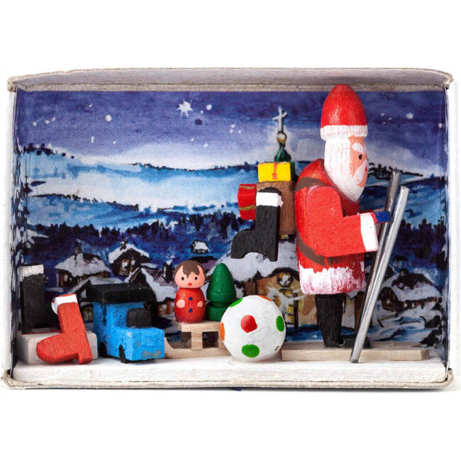 Santa with Present Matchbox - Accents - 1