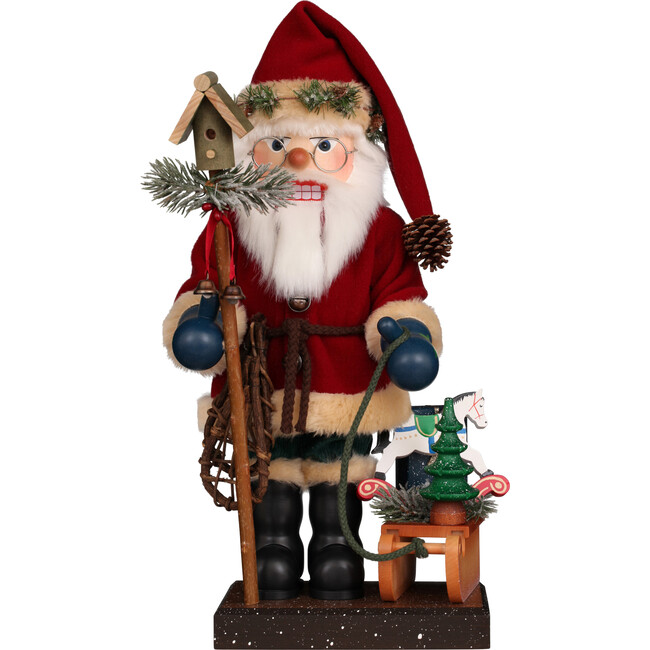 Santa With Sled Nutcracker