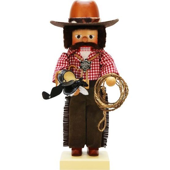 Large Cowboy Nutcracker, Red - Nutcrackers - 1