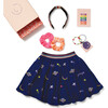 Glow Girl Embroidered Skirt Gift Box, Navy - Mixed Gift Set - 1 - thumbnail