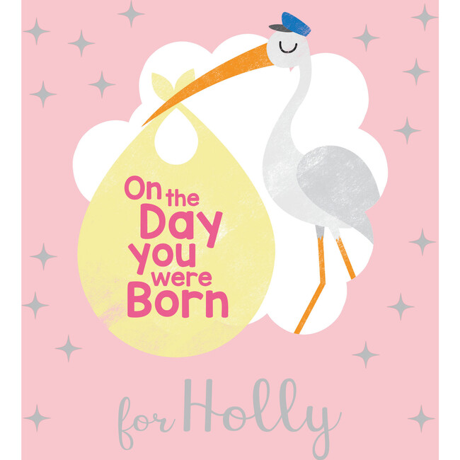 Personalized On the Day You Were Born Book, Pink