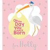 Personalized On the Day You Were Born Book, Pink - Books - 1 - thumbnail