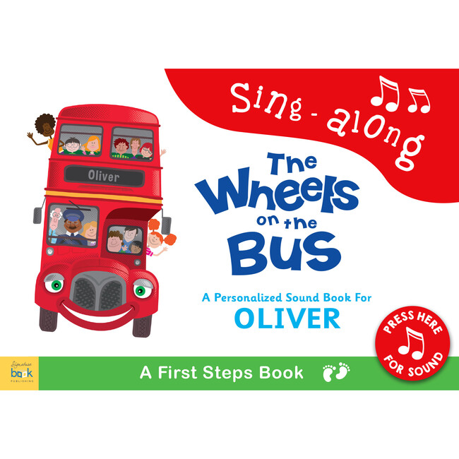 Personalized Wheels on the Bus First Steps Audio Board Book - Books - 1