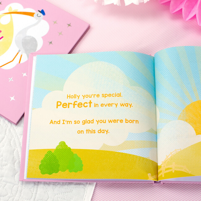 Personalized On the Day You Were Born Book, Pink - Books - 5