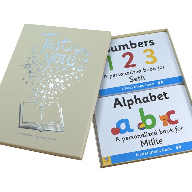 Personalized Alphabet & Numbers Board Book Gift Set