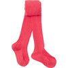 Toddler Ribbed Tights, Fuchsia - Tights - 1 - thumbnail