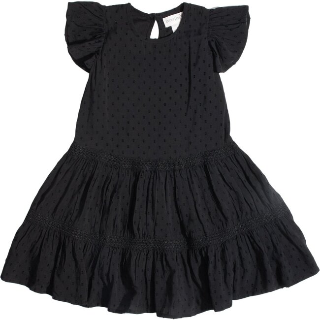 Black Swiss Dot Twirl Dress - Dresses - 1