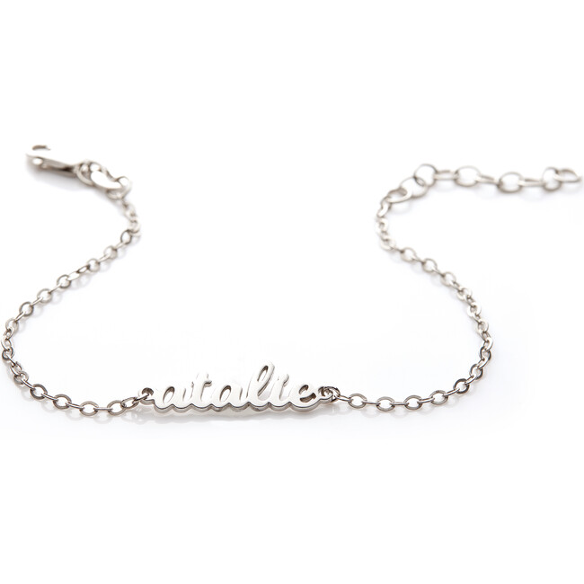 Sterling Silver Nameplate Bracelet - Bracelets - 1