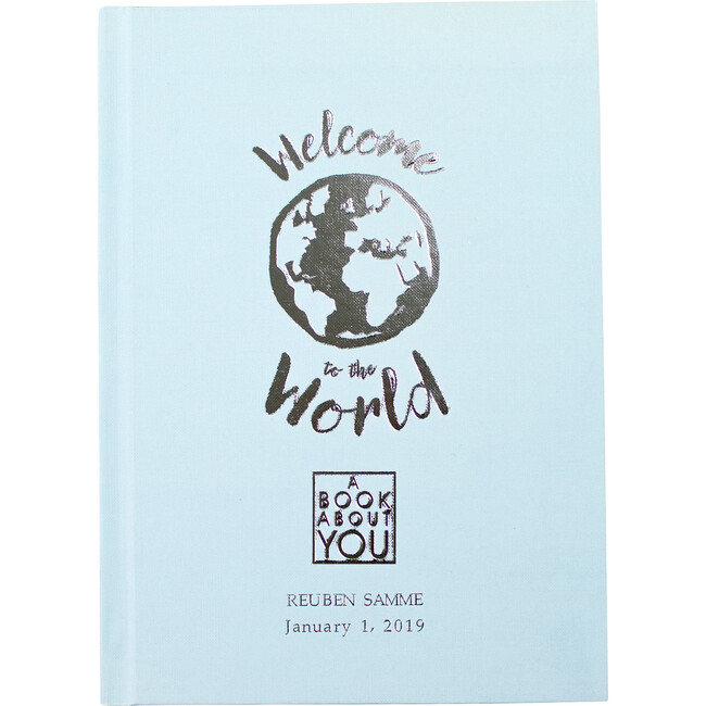 Personalized Book About You: Welcome to the World Hardback, Blue