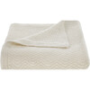 Wave Baby Blanket, Cream - Blankets - 1 - thumbnail