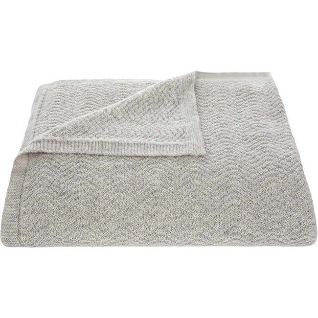 Wave Knitted Throw, Oat