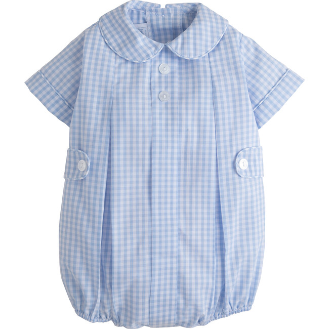 Nicholas Bubble, Airy Blue Plaid - Rompers - 1