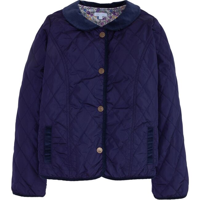 Classic Quilted Jacket, Navy - Coats - 1