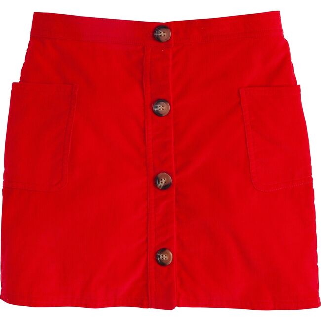 Emily Pocket Skirt, Red Corduroy