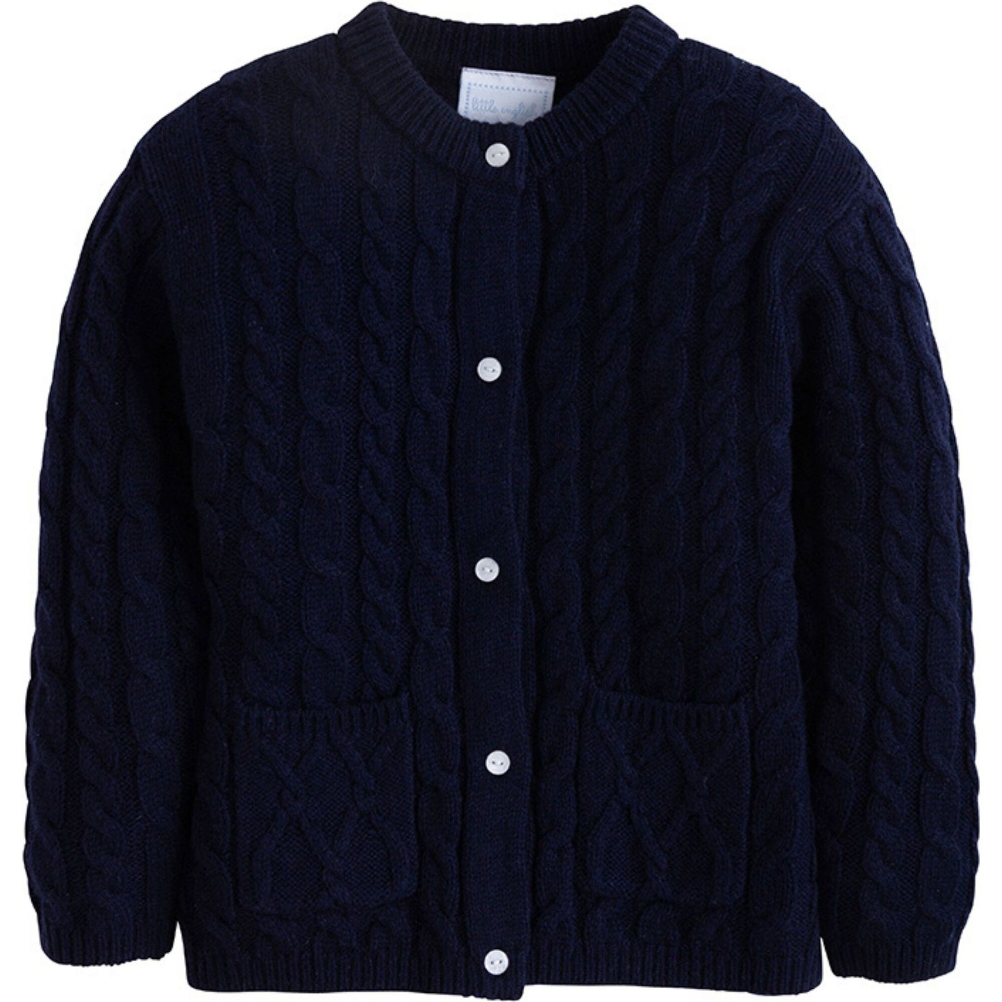 Classic Cashmere Cardigan, Navy - Cardigans - 1