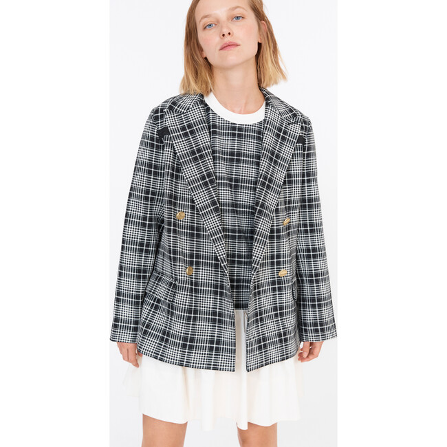 Women's Talia Jacket, Black/Ecru - Blazers - 4