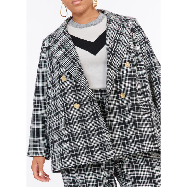Women's Talia Jacket, Black/Ecru - Blazers - 8