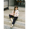 Dots Racoon Cardigan, Soft Pink Logo - Cardigans - 2