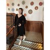 Women's Maternity Eva Sweater Dress, Black - Dresses - 4