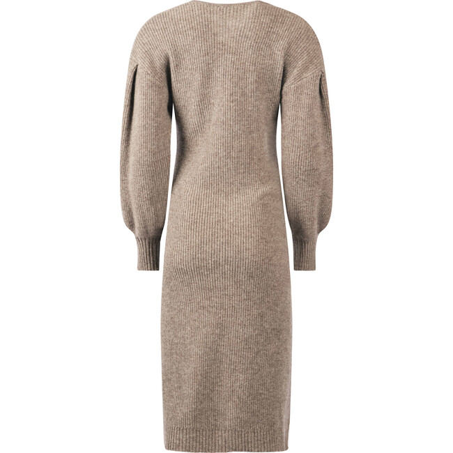 Women's Maternity Eva Sweater Dress, Tan - Dresses - 1