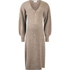 Women's Maternity Eva Sweater Dress, Tan - Dresses - 5