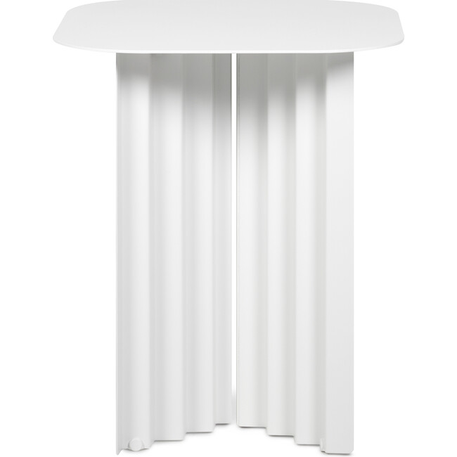 Plec Small Steel Table, White - Accent Tables - 1