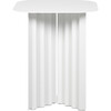 Plec Small Steel Table, White - Accent Tables - 1 - thumbnail