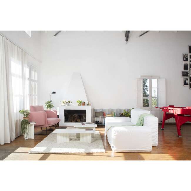 Plec Small Steel Table, White - Accent Tables - 3