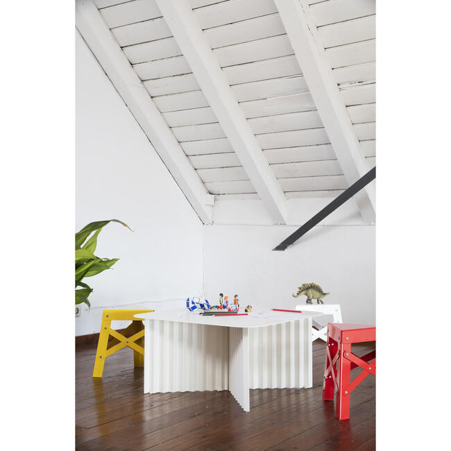 Plec Medium Steel Table, White - Accent Tables - 7